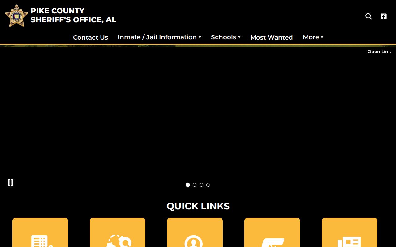 Pike County Most Wanted and tip links on Sheriff website
